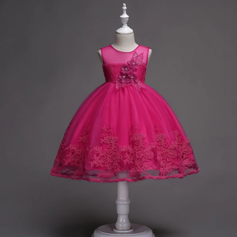 

2018 summer new children's dress, explosion girl's dress, cotton pure cotton rib princess dress.