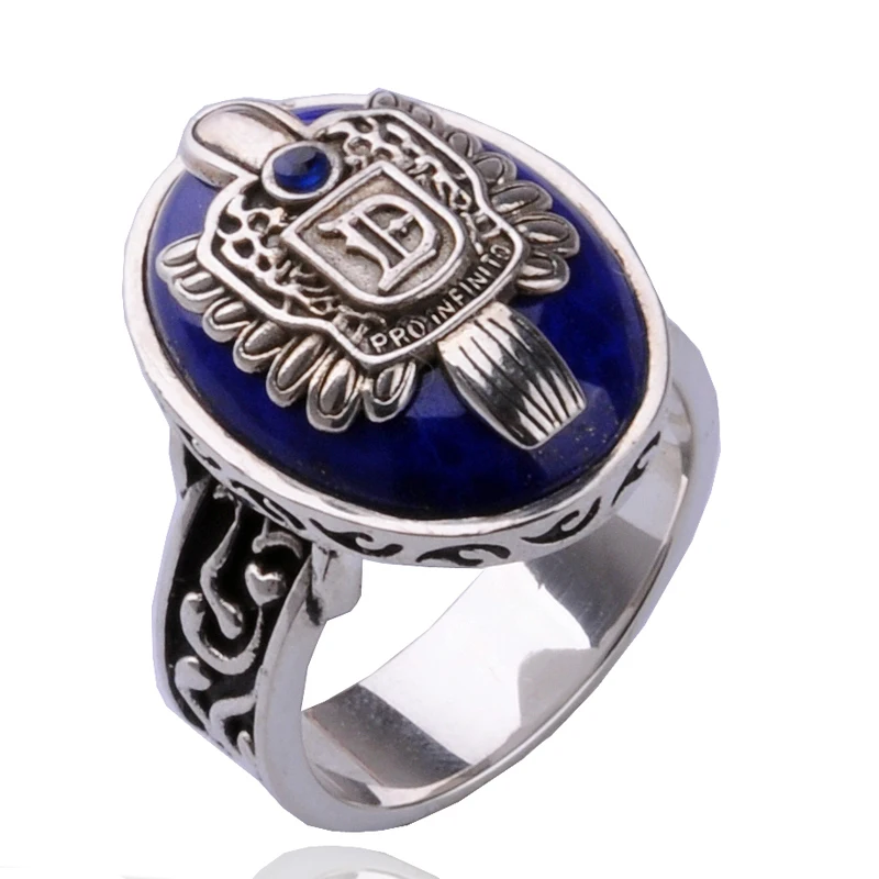 

The Vampire Diaries Rings Damon And Stefan With Lapis Lazuli Stone Ring Salvatore Elena Caroline Klaus Ring Men Women Jewelry