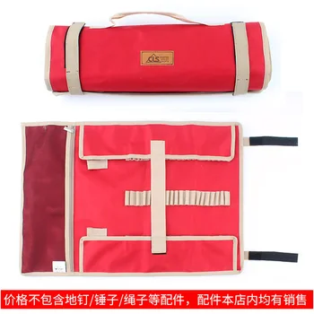 

Outdoors Wild Camps Nail Bag Simple Easy Kit Camping Equipment Tent Fixation Claw Hammer Portable Climbing Tools Storage Package