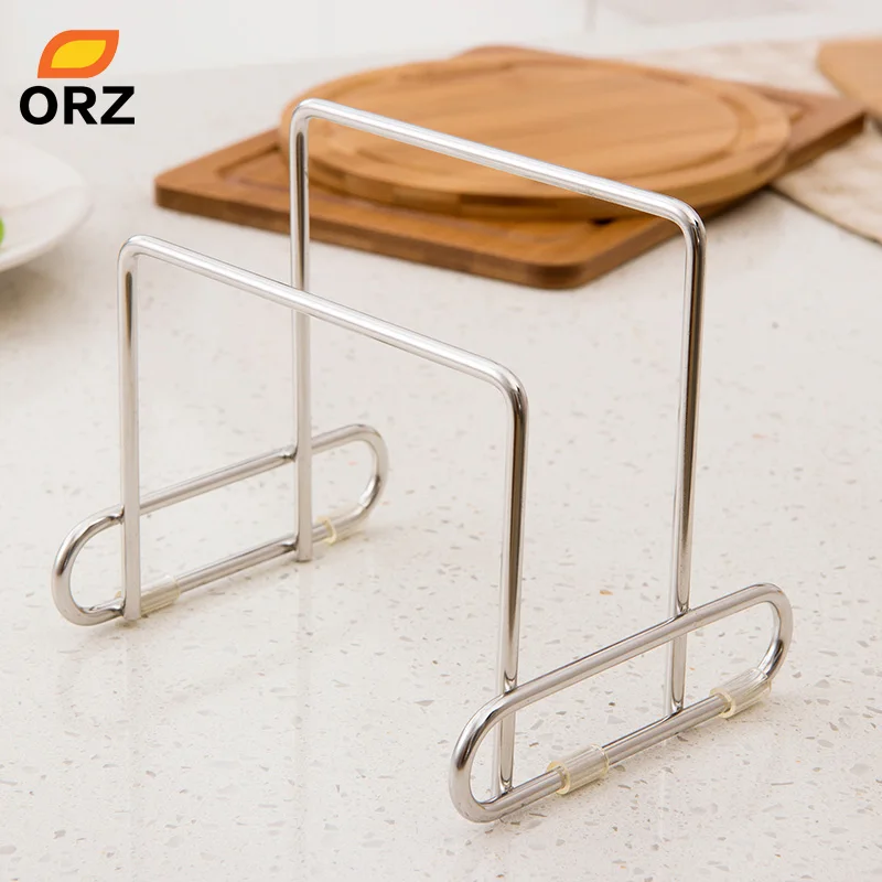 ORZ حامل ألواح التقطيع صخرة لإحماء السكين أدوات المنظم تخزين المطبخ رف رف أطباق من الفولاذ المقاوم للصدأ ألواح تقطيع حامل