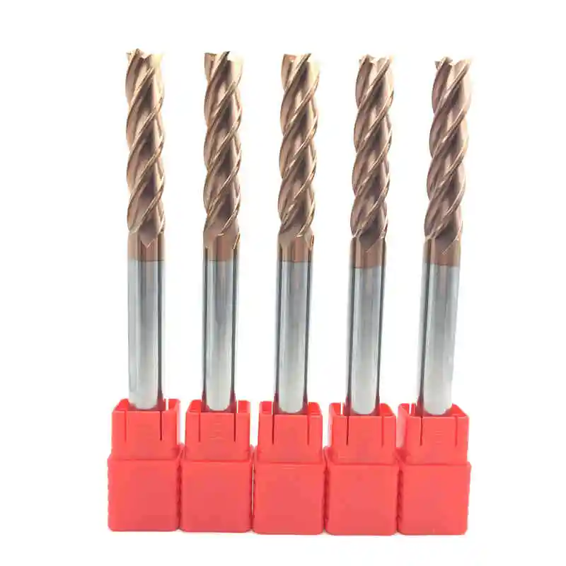 

5Pcs 4F-D12*150L hrc60 carbide End Mills tungsten Carbide Square Flatted End Mill 4 Flute Cutting diameter 12mm Milling Cutter