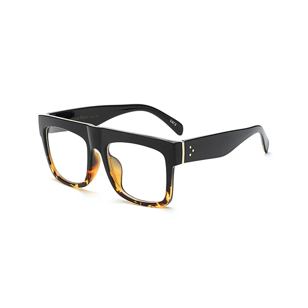 Stylish Optical Eyeglasses Frame Plastic Fashion Big Frame Oversized