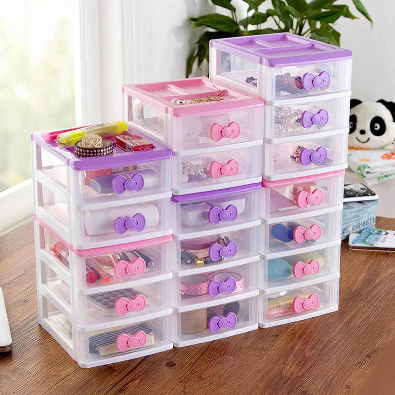 Creative Plastic Drawer Jewelry Storage Box Multi-Function Home Desk Surface Cosmetic Debris Storage Box