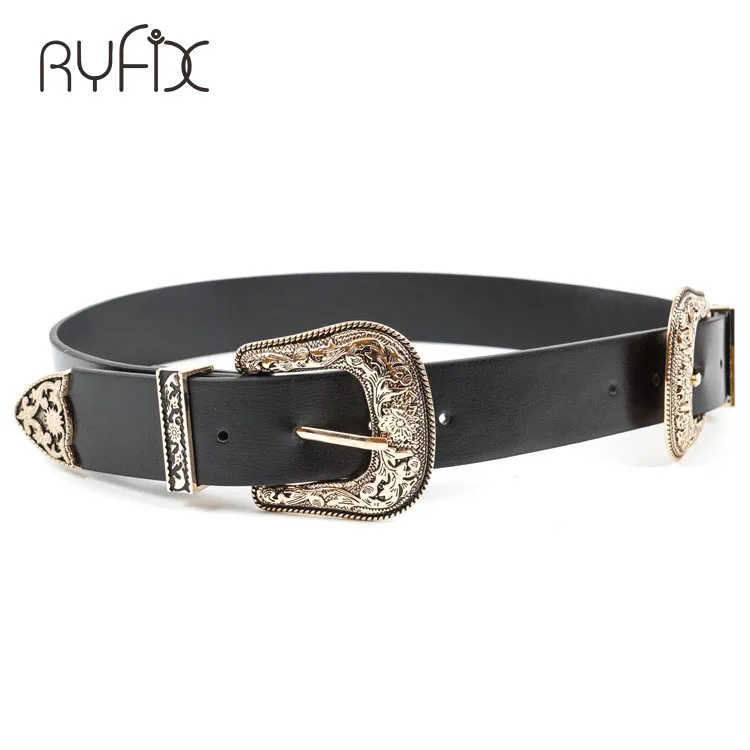 

Carved Double Metal Pin Buckle Belts Vintage High Quality Brand Designer Belt Jeans Genuine Leather Belt For Women StrapBL201810