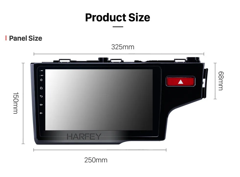 Cheap Harfey Android 8.1 10.1" Car Wifi Bluetooth 3G car Multimedia Player 2din GPS For HONDA JAZZ/FIT (RHD) 2014 2015 GPS Navigation 18