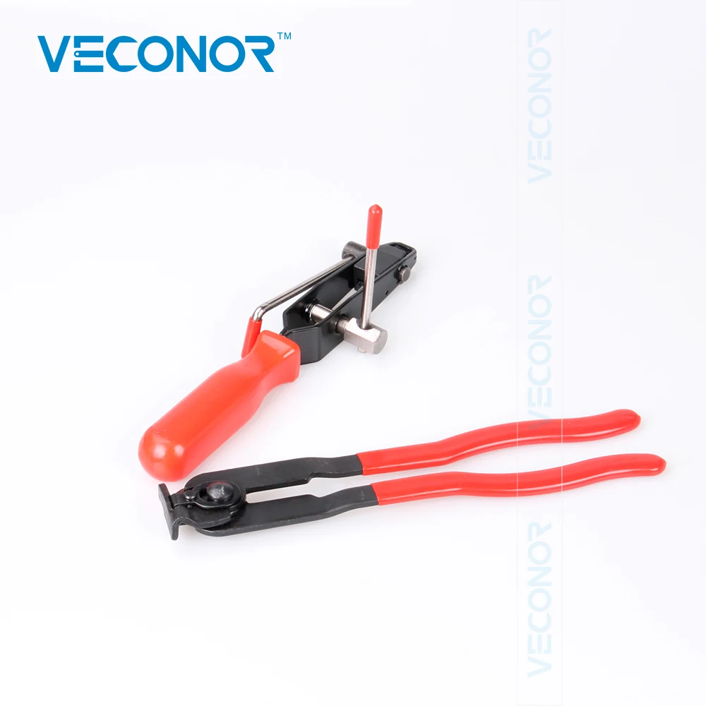 

2pcs/set CV Joint Clamp Banding Install Tool Ear Type Boot Clamp Pliers Metal Hand Tool Red+Black CV Boot Clamp Pliers