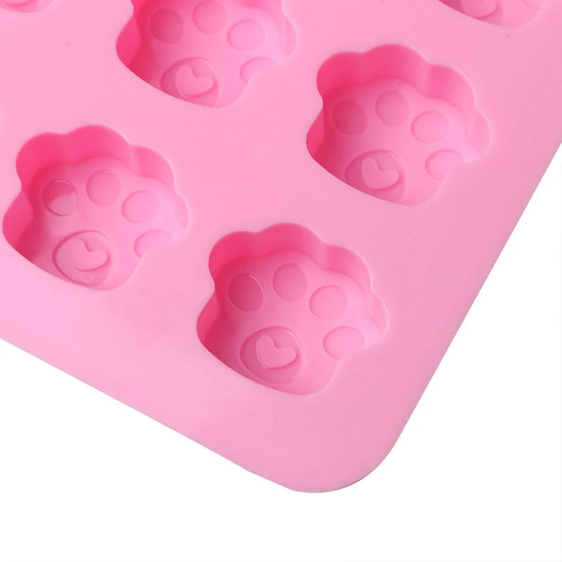 16-Capvity Cute Pet Cat Dog Paws Mold Silicone Cookie Chocolate Mould DIY Cake Decorative Tools