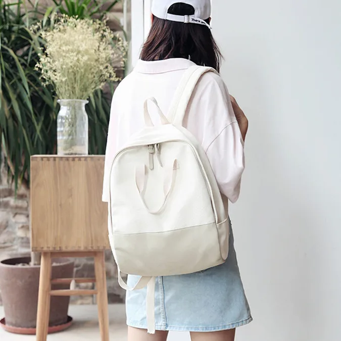

Canvas color diversified backpack cotton linen bag canvas bag backpack fashion art high school girls bag art small fresh bag bts