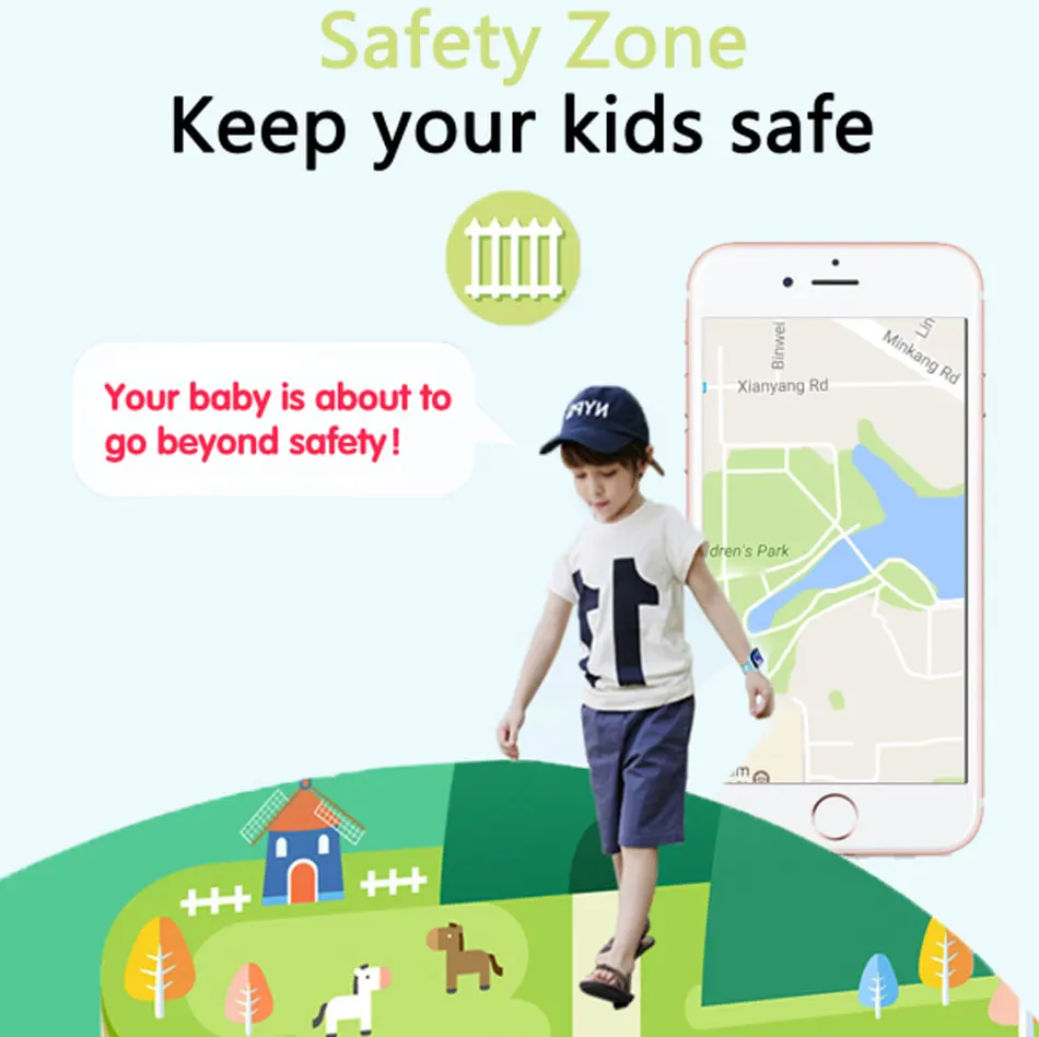SALFRESA L60 Children Smart Watch Waterproof IP67 Color Touch Screen 1.33'' Baby Safety Kids AGPS LBS Smart Bracelet for Child-11