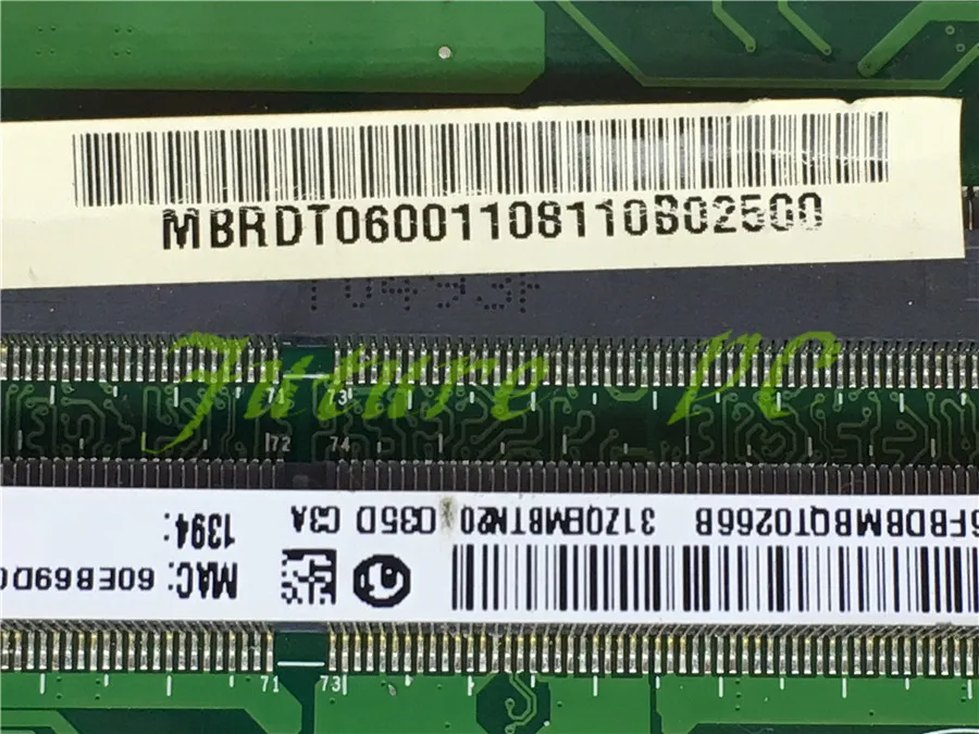 JOUTNDLN для acer aspire 4253 4253G материнская плата для ноутбука DDR3 с E-350 процессором DA0ZQEMB6C0 MBRDT06001 MB. Rdt06001 тестовая работа