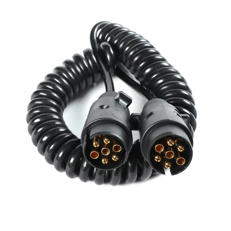 12v 2 Piece 7 Pin Plastic Trailer Male Plugs With 2 5 M