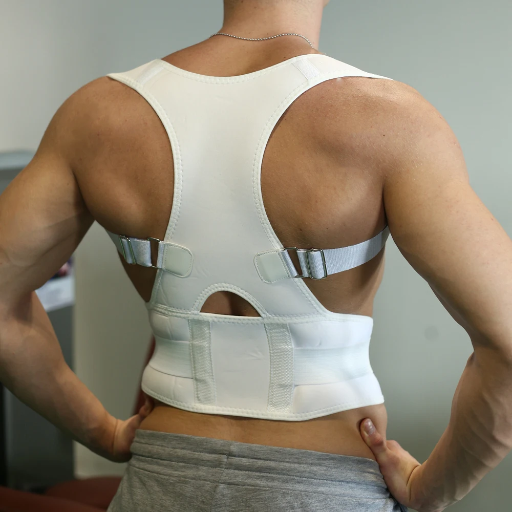 Men Corset For Posture Corrector Back Waist Support Belt Adjustable 