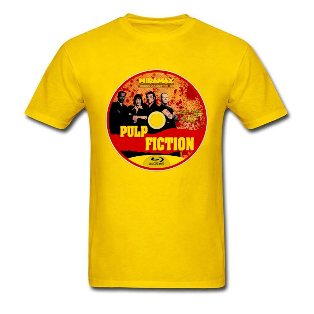 New Arrival Youth T-Shirt O Neck Short Sleeve 100% Cotton Pulp Fiction 7 Tees Fashionable Top T-shirts Wholesale Pulp Fiction 7 yellow
