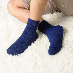 Новое поступление Для мужчин S толстые теплые коралловые флис тапочки Нескользящие хлопковые носки-тапочки Полотенца Термальность Для