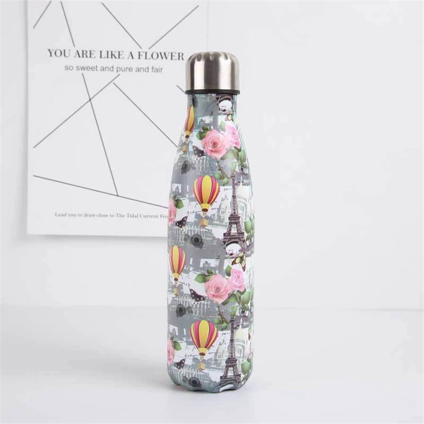 500ml Double-Wall Insulated Vacuum Flask Stainless Steel Water Bottle BPA Free Thermos for Sport Water Bottles