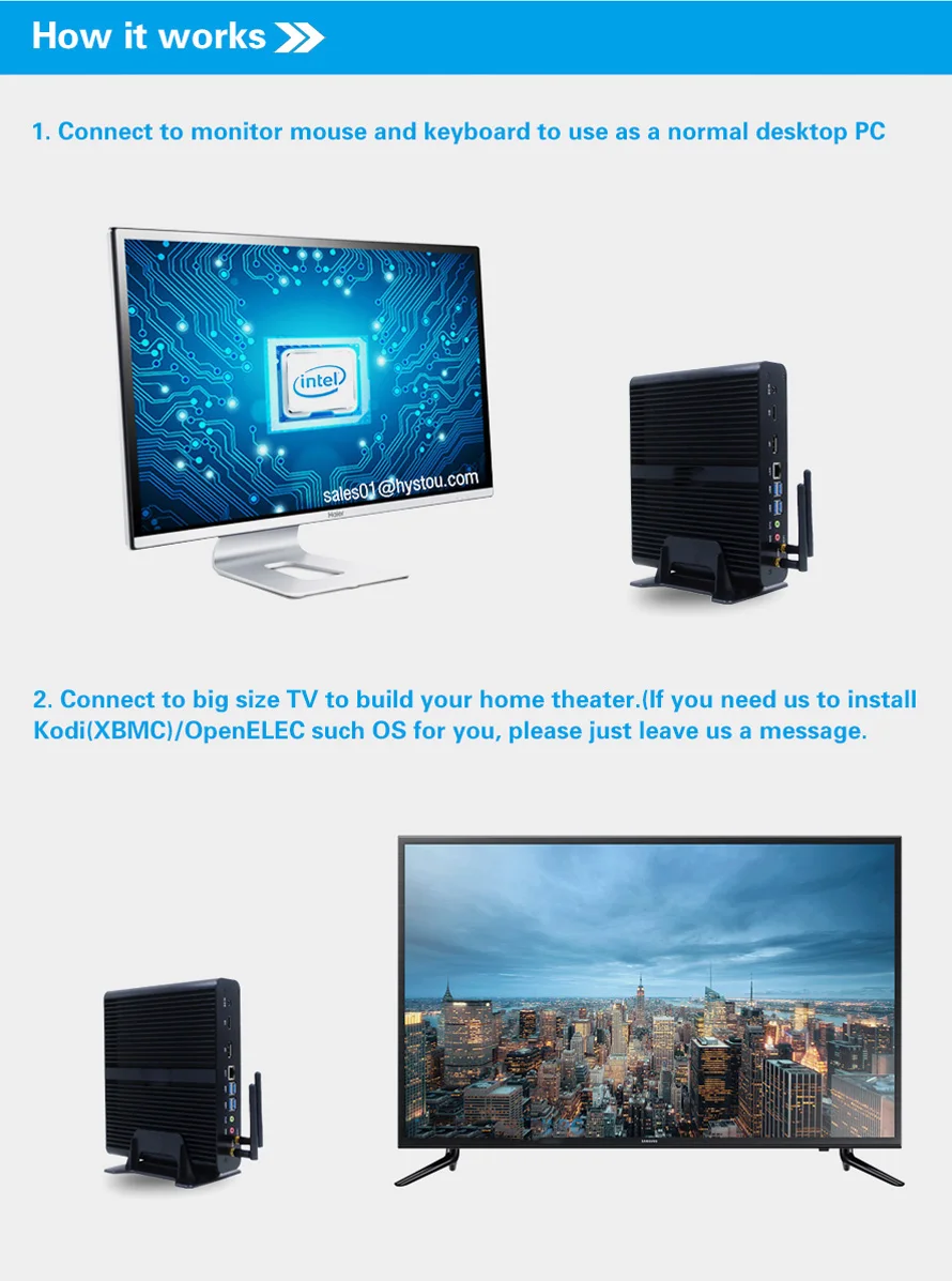 2 COM Win10 Core i5 i3 промышленный ПК Двойной Intel NUC без вентилятора minipc core i7 7660U графика 640 игровой компьютер HDMI DP HD 4K HTPC