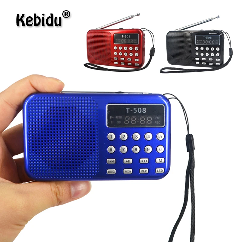 

Kebidu Portable Digital FM Radio Speaker Mini FM Radio Receiver With LCD Stereo Loudspeaker Music Player Support Micro TF Card
