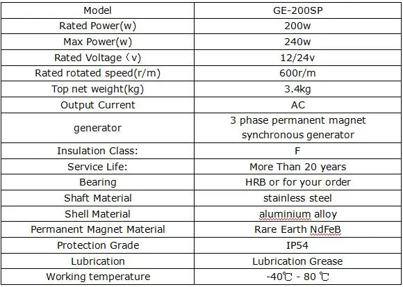 12 v 24 v 200 W трехфазный генератор переменного тока с постоянным магнитом генератора с/без монтажное основание