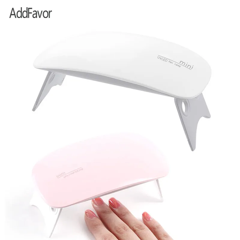 

AddFavor 6W Mini Nail Polish Dryer LED UV Lamp Manicure USB Port Nail Lamp 45s/60s Timer Portable LED UV Curing Light Nail Dryer