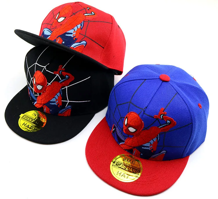 Doitbest от 2 до 8 лет, детская бейсболка в стиле хип-хоп, весенние детские шляпы для мальчиков и девочек с изображением Человека-паука, бейсболка с колпаком