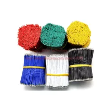 200 шт./лот) 5 см 50 мм 24AWG цвета с двойной обмоткой оловянный электронный медный провод Перемычка провод кабель легко сварить