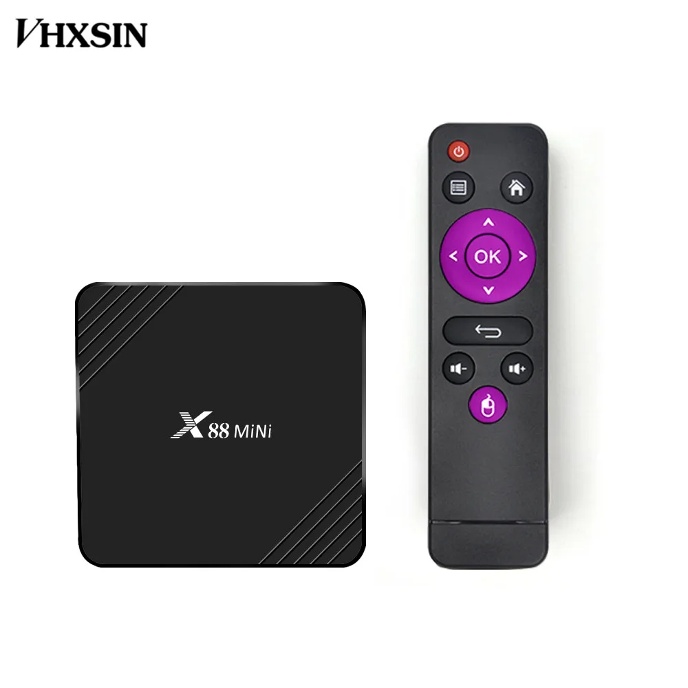 VHXSIN 5 шт./партия X88 мини четырехъядерный a53 Android 9,0 Tv Box 2G/16G четырехъядерный 2,4G Wifi