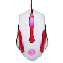 VOBERRY Проводная mute мышь для портативных ПК 4000 dpi USB интерфейс 7 Кнопка со светодиодный подсветкой супер чувство игровой мыши