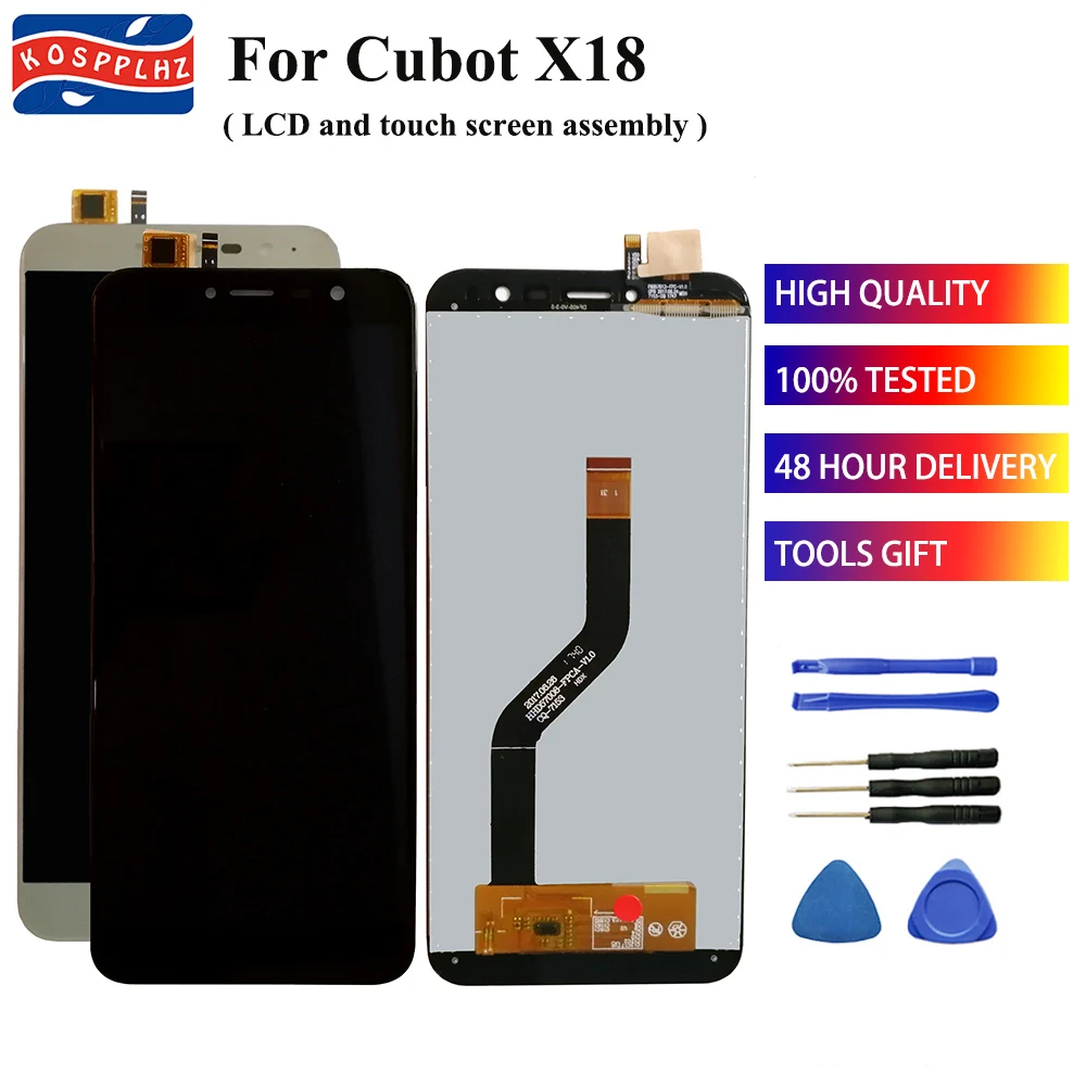 

KOSPPLHZ 5.7 in High Quality 100% tested For Cubot X18 LCD Display + 1440x720 Touch Screen Assembly Digitizer Replacement +tools
