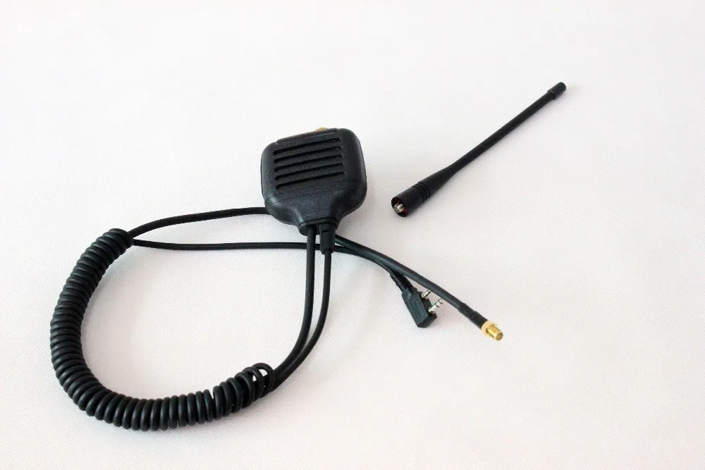 Abbree KMC-26 двухстороннее радио динамик и микрофон с SMA-Female двухдиапазонная антенна для рации UV-5R/A/B/C/E BF-888S GT-3
