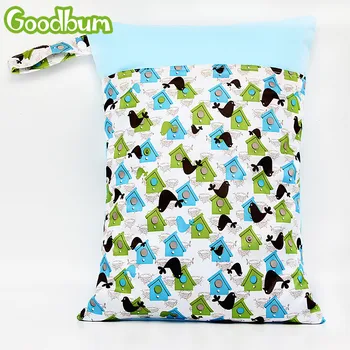 

Goobum 30*40cm Baby Diaper Bag Mother Baby Stroller Outdoor Hanging Diaper Bag Wet Bag Reusable Waterproof Dry Wet Bag
