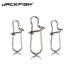 Accessoires de pêche JACKFISH 100 pcs/lot #000-#4 acier inoxydable roulement baril pivotant sécurité Snap solide anneaux matériel ► Photo 2/6