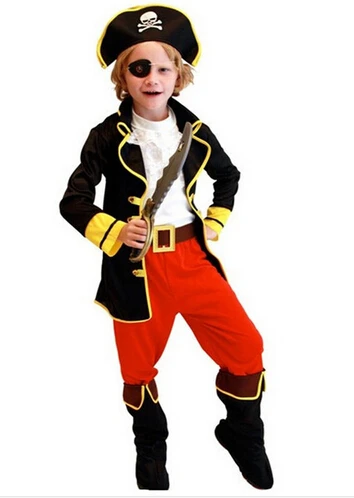 Boys Pirate Captain Costume Kids Caribbean Fancy Dress Child Book Week Day 