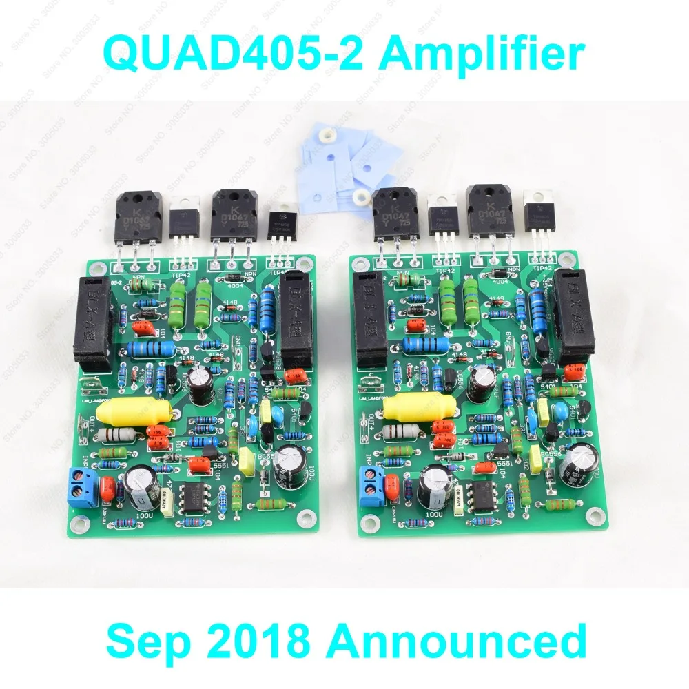 

2018 Pair QUAD405-2 Assembled Power Amplifier Replica Of QUAD405-2 Improved From QUAD405,100W Stereo Output D1047 Transistor