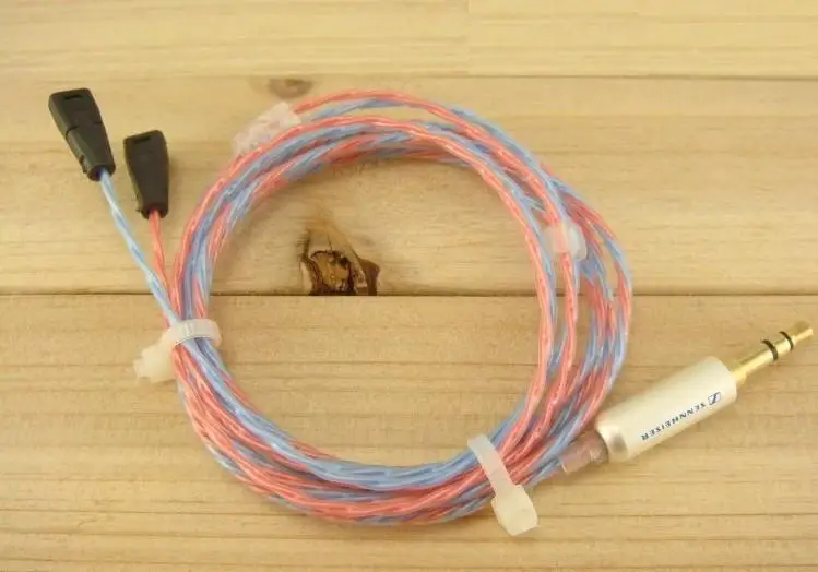diy earphone wire with pin silver plated wire fever IE80 IE8 ie8i upgrade headphone wire