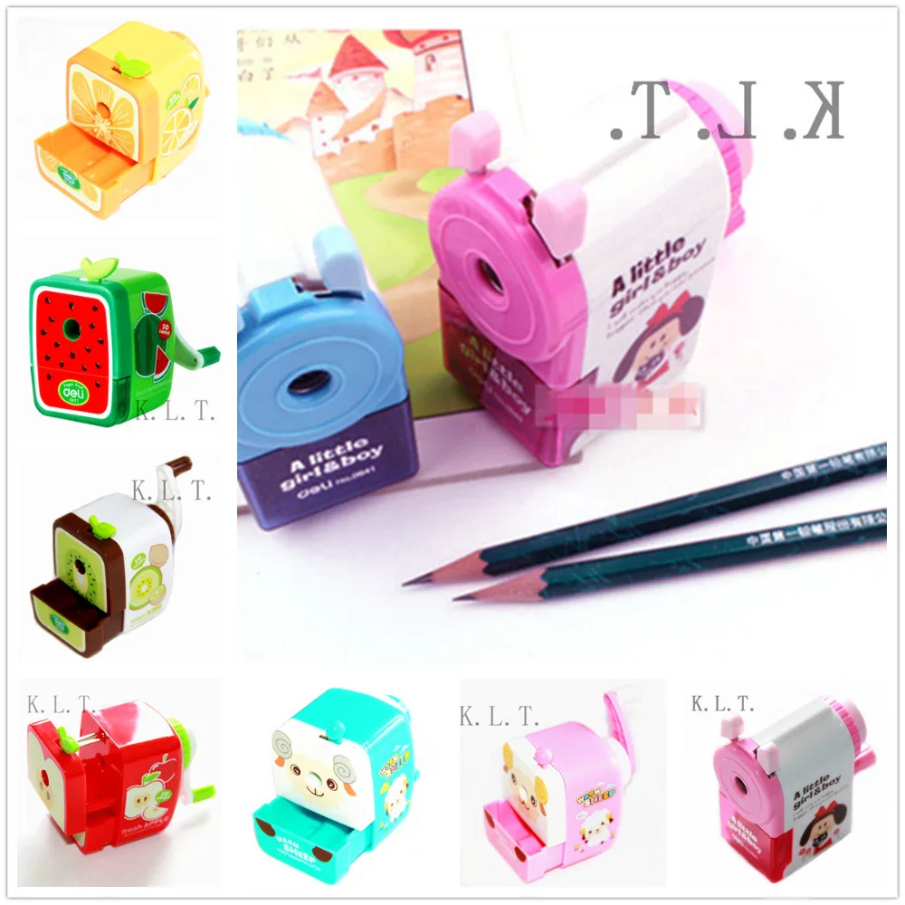 Friendly Cute Manual Pencil Sharpeners Cartoon Boy Girl Quiet Classroom