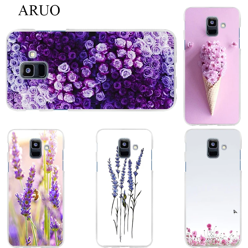 

High Quality Simple lavender Purple flowers Hard PC phone case for Samsung Galaxy C10 C10PLUS C9PRO C5 C5PRO C7 C7PRO E7 5 cover