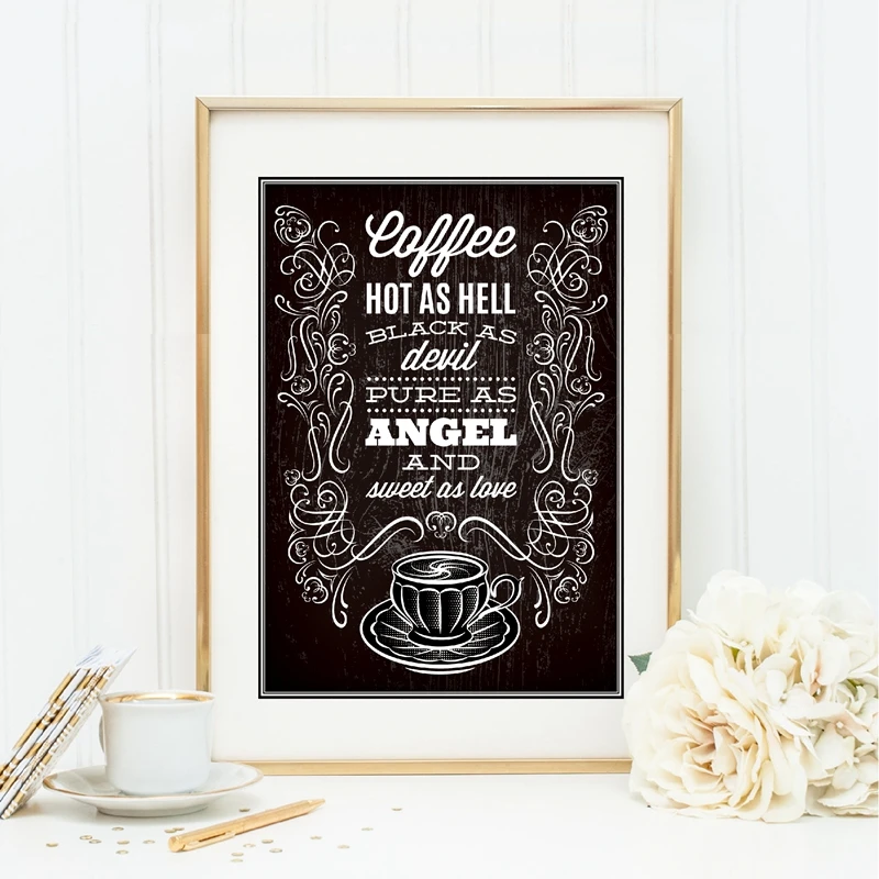Coffee Cup Poster Home Decor