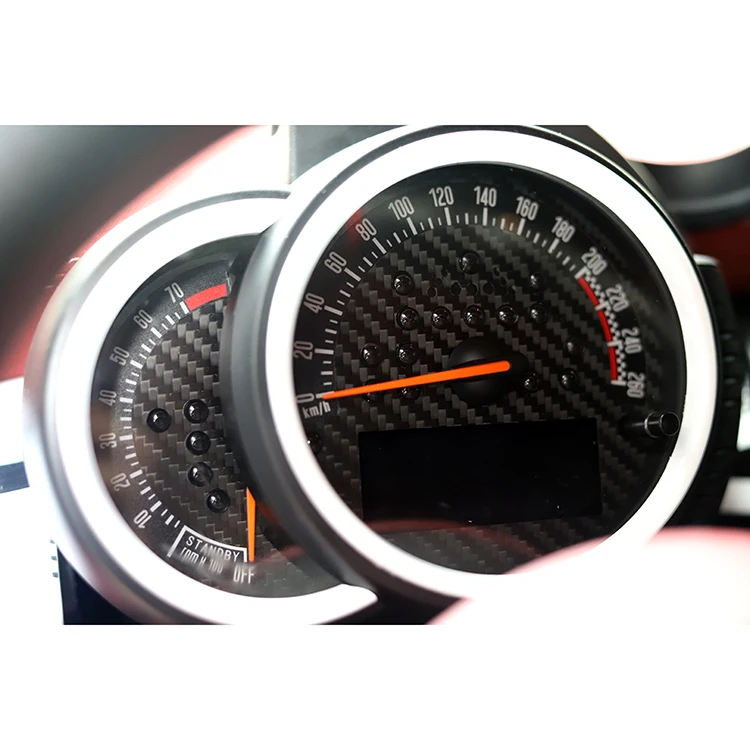 Тахометр из углеродного волокна и Speedmeter стикер для Mini Cooper F55 F54 F56 F57 F60(2 шт./компл