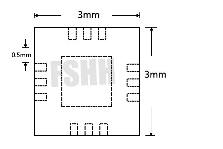 Шаг = 0.5 мм Размер = 3 мм * 3 мм QDFN12 IC Разъем WSON12 MLF12 QFN12 DFN12 Тест гнездо