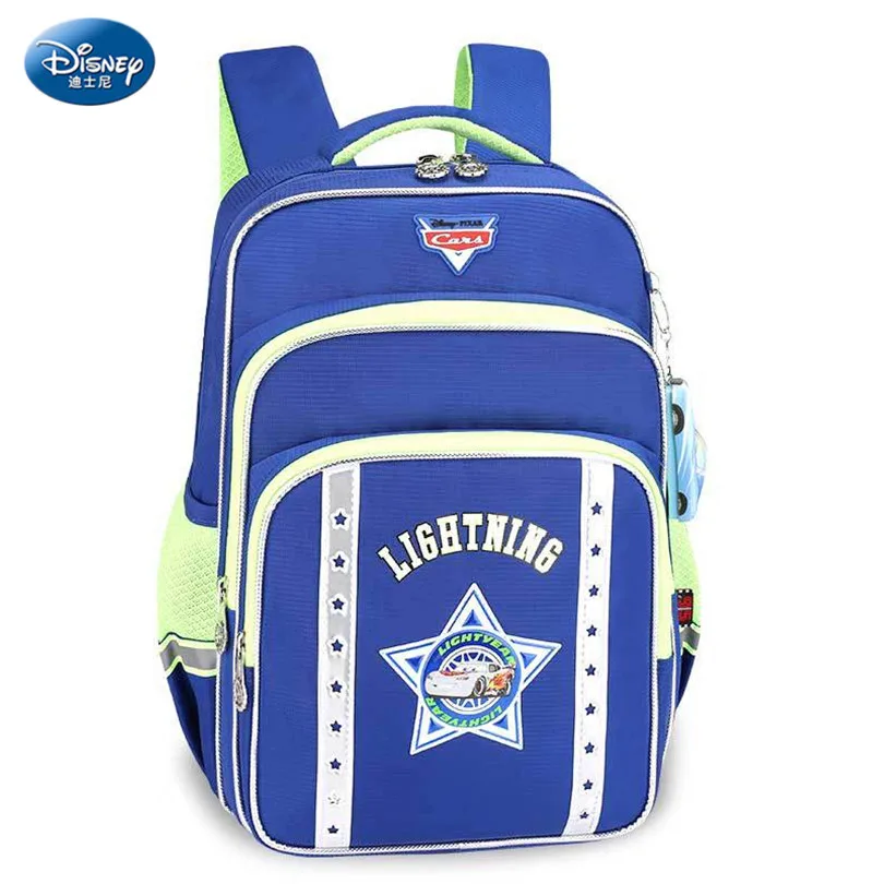 

Disney Cars Waterproof Backpack School Bags for Boys&Girls Cartoon Fashion Reflective straps Schoolbag Kid Satchel for Grade 1-3