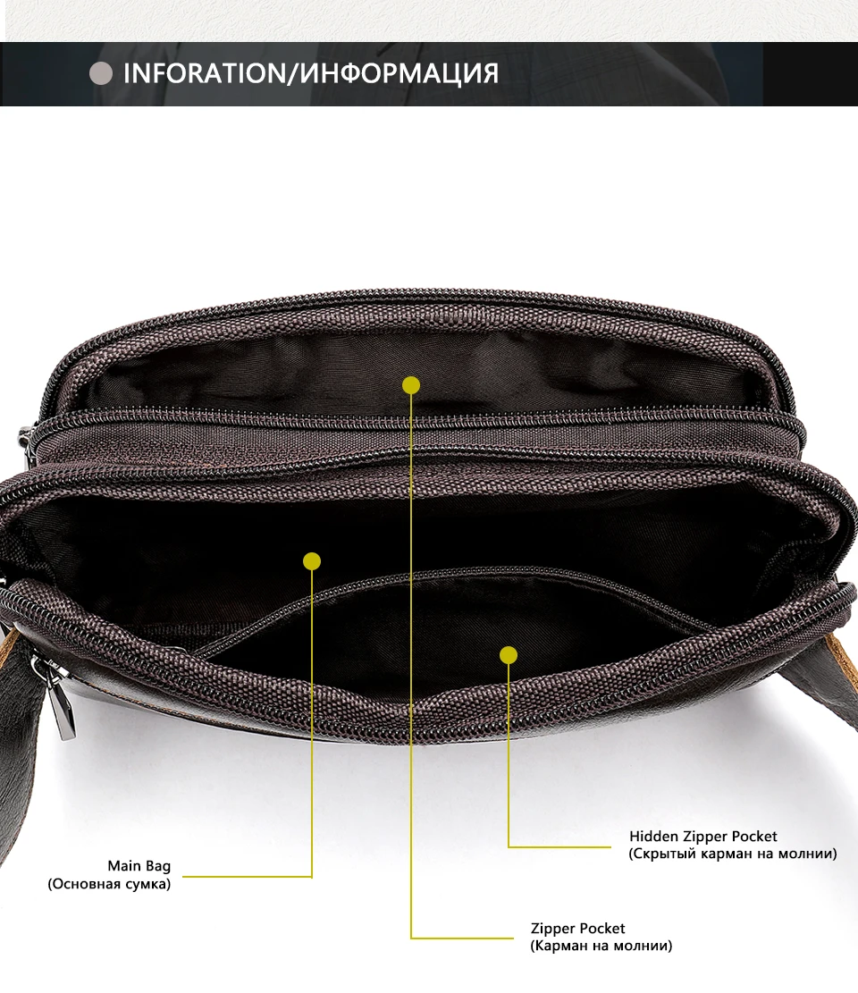 Waist Bag Leather Genuine Men Fanny Pack Money Belt Bag Phone Pouch Bags for Men Small Male Travel Waist Chest Pack 8