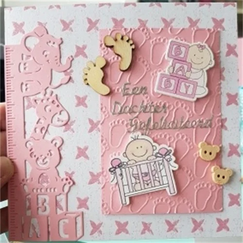 Baby Growth Chart Metal Cutting Dies Scrapbooking Album Card Craft Embossing Die