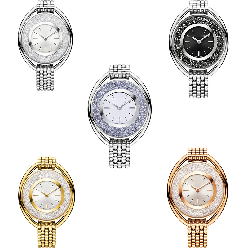 

GM High Quality Original Copy 1:1 Oval Design Dense Crystal Fashion Watches With LOGO Free Package Manufacturers Wholesale