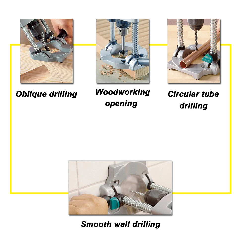 Прецизионное сверло стенд держатель дрель держатель стенд руководство по сверлению регулируемый угол съемные ручки инструмент DIY дрель