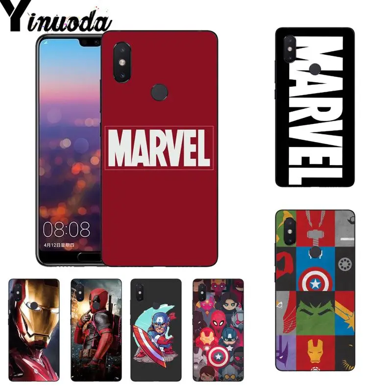 

Yinuoda Deadpool ironMan Marvel Avengers Star Wars phone case for Xiaomi Mi6 Mix2 Mix2S Note3 8 8SE Redmi 5 5Plus Note4 4X Note5