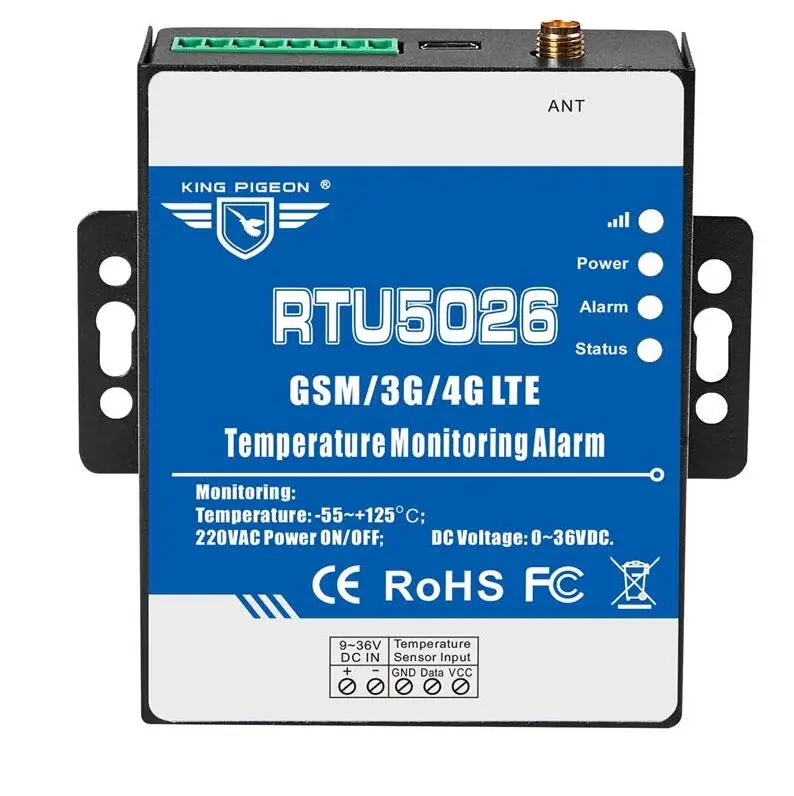 RTU5026 GSM Телеметрия мониторинг температуры AlarmSupport удаленный сброс Перезагрузка по SMS измерение-55 до 125 градусов по Цельсию