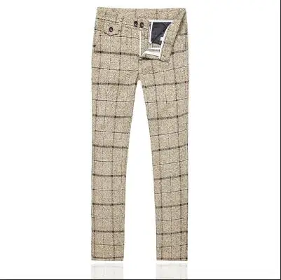 yellow and blue plaid pants