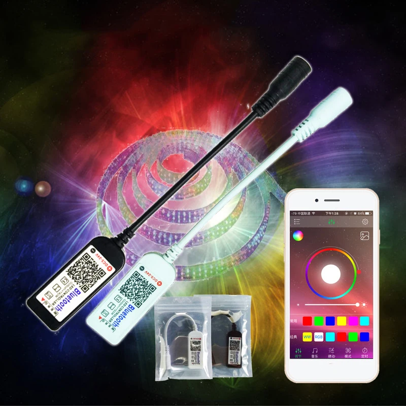 1pc Wireless RGB Controllers DC5 24V Light Bar Bluetooth LED Controller