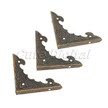 12pcs Bronze/Golden Metal Book Scrapbooking Albums Menus Folder Corner Protector Wooden Jewelry Box Decorative Corners Bracket