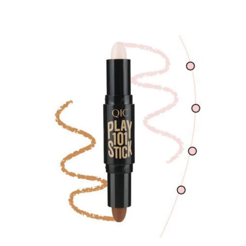 Face Makeup 2 in1 Double ended Concealer Pro Stick Contouring Face Makeup Highlighter Bronzer